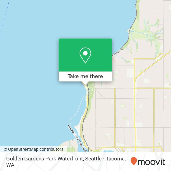 Mapa de Golden Gardens Park Waterfront