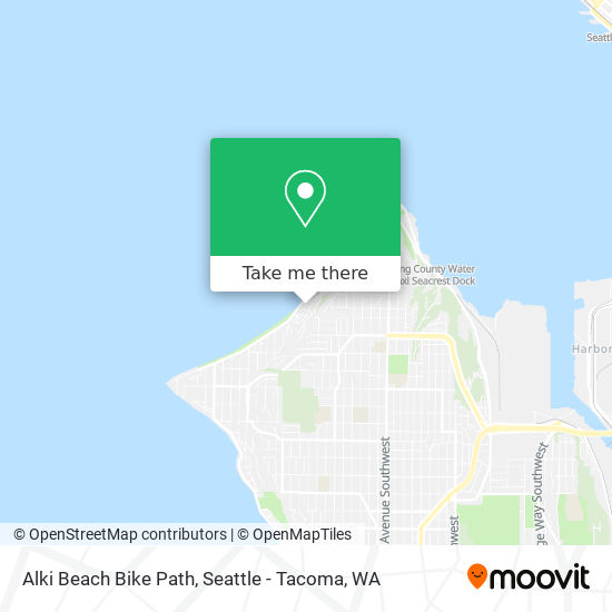Mapa de Alki Beach Bike Path