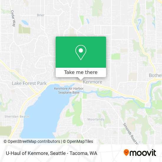 U-Haul of Kenmore map