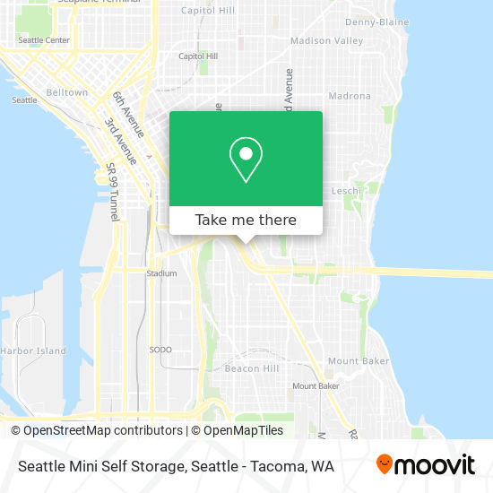 Mapa de Seattle Mini Self Storage