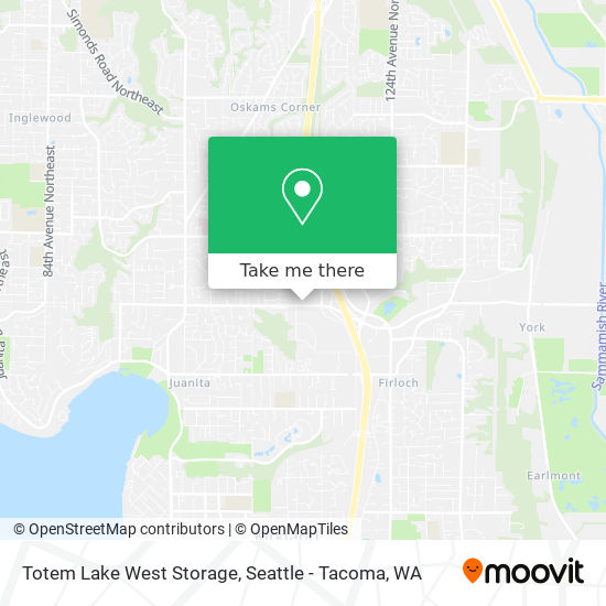 Totem Lake West Storage map