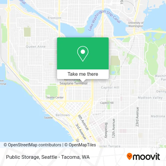 Mapa de Public Storage