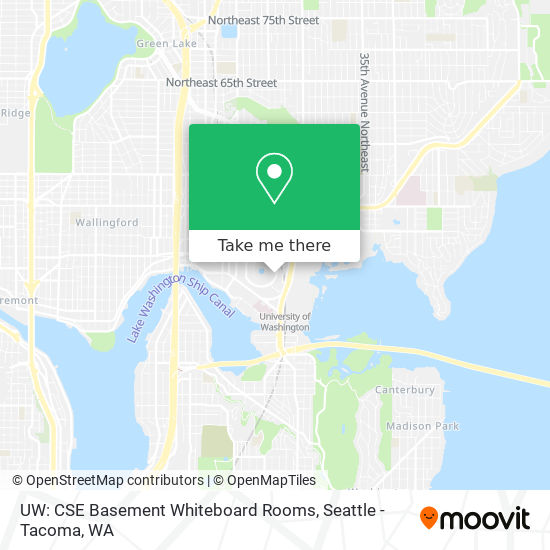 Mapa de UW: CSE Basement Whiteboard Rooms