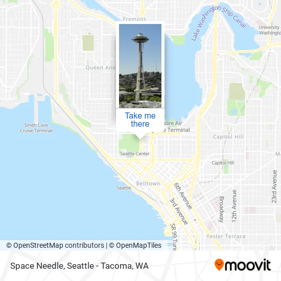 Space Needle map
