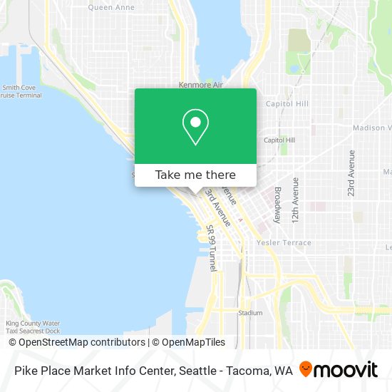 Pike Place Market Info Center map