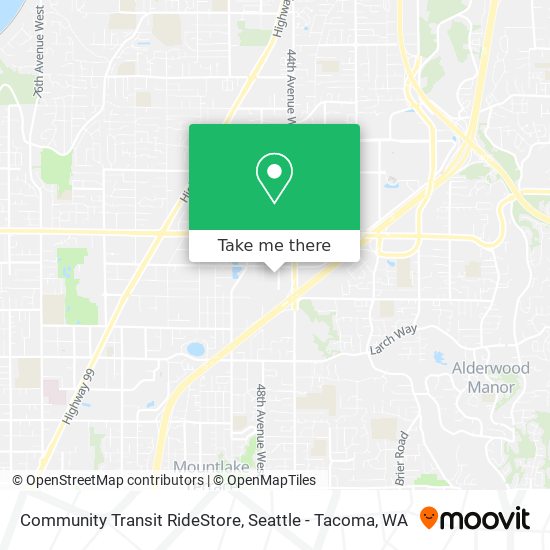 Mapa de Community Transit RideStore