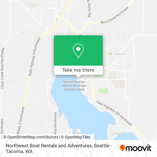 Northwest Boat Rentals and Adventures map