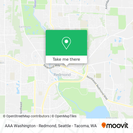 AAA Washington - Redmond map