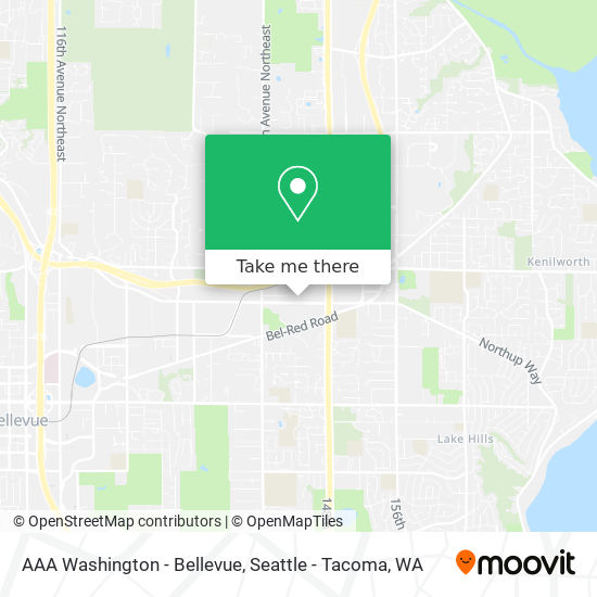 AAA Washington - Bellevue map