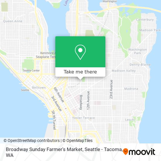 Broadway Sunday Farmer's Market map