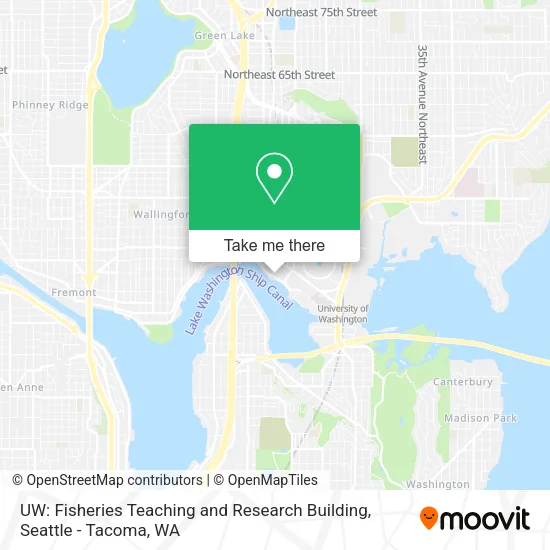 Mapa de UW: Fisheries Teaching and Research Building