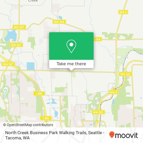 Mapa de North Creek Business Park Walking Trails