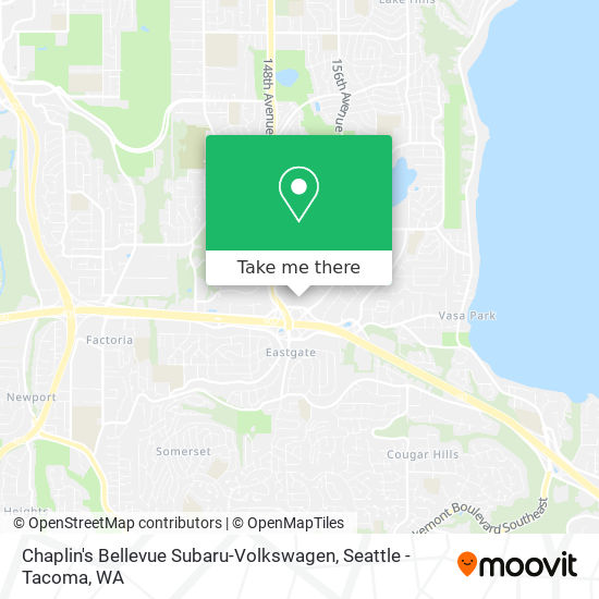 Mapa de Chaplin's Bellevue Subaru-Volkswagen