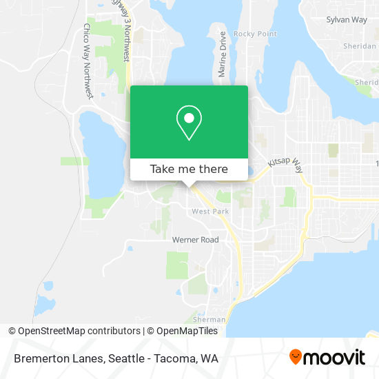 Mapa de Bremerton Lanes