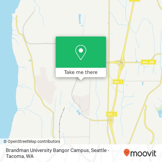 Mapa de Brandman University Bangor Campus