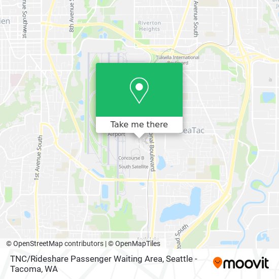 TNC / Rideshare Passenger Waiting Area map