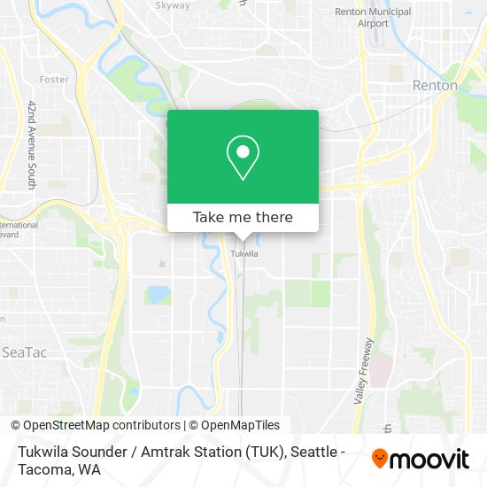 Mapa de Tukwila Sounder / Amtrak Station (TUK)