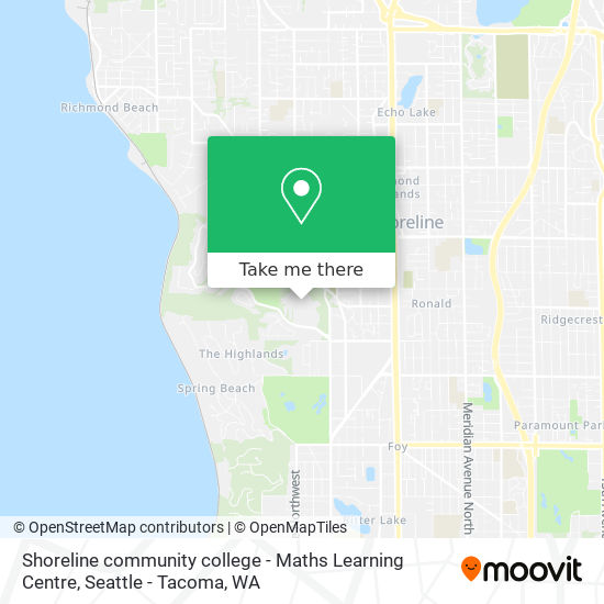 Shoreline community college - Maths Learning Centre map