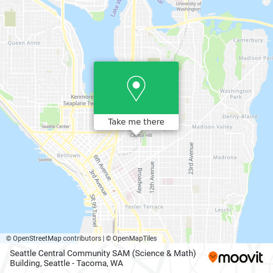 Mapa de Seattle Central Community SAM (Science & Math) Building
