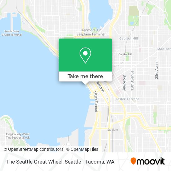 The Seattle Great Wheel map
