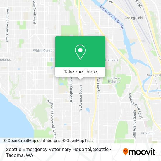 Mapa de Seattle Emergency Veterinary Hospital