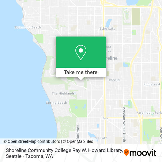Shoreline Community College Ray W. Howard Library map