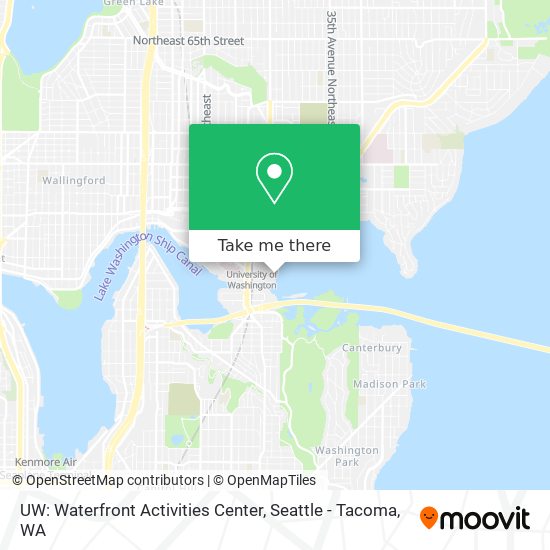 UW: Waterfront Activities Center map