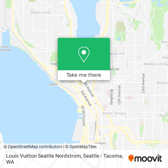 How to get to Louis Vuitton Seattle Nordstrom by Bus or Light Rail?