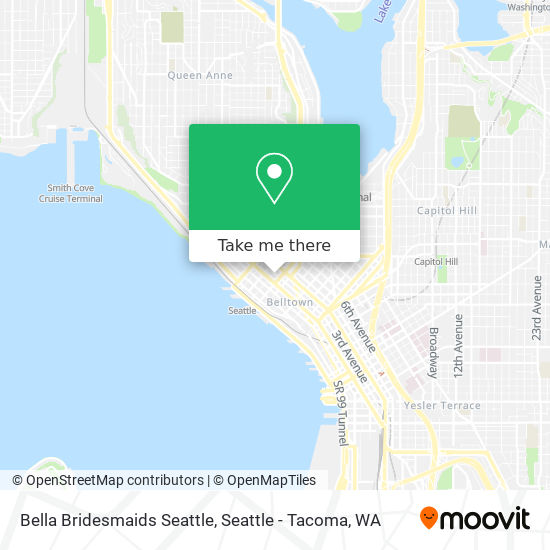 Bella Bridesmaids Seattle map