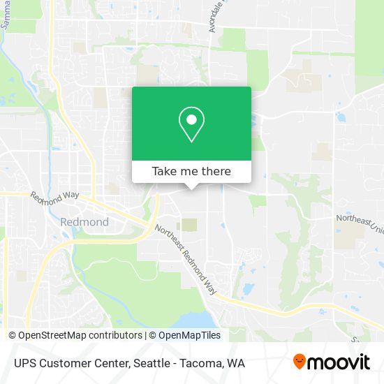 UPS Customer Center map