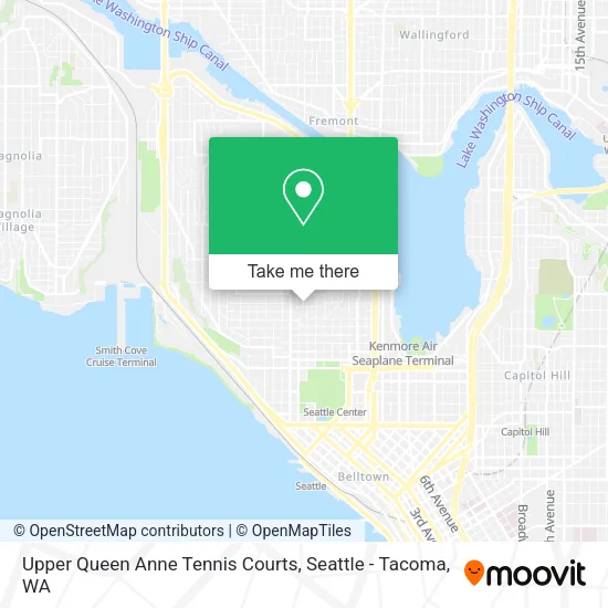 Upper Queen Anne Tennis Courts map