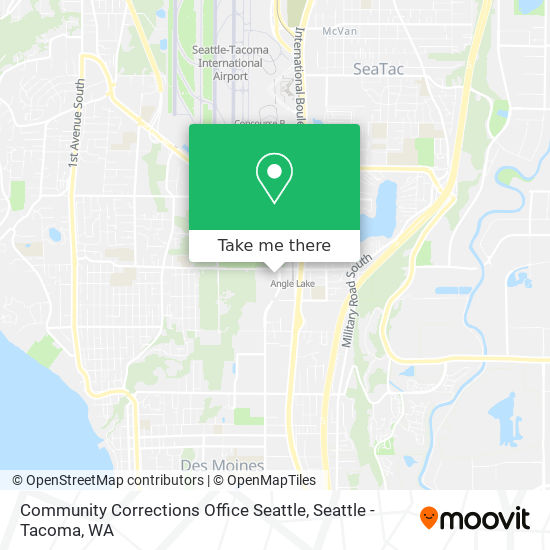 Mapa de Community Corrections Office Seattle