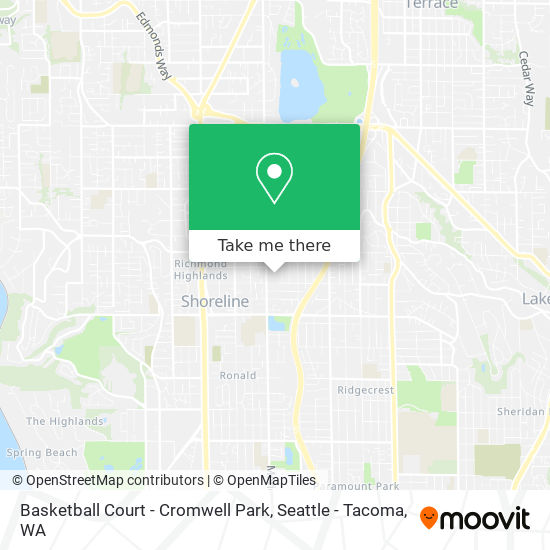 Mapa de Basketball Court - Cromwell Park