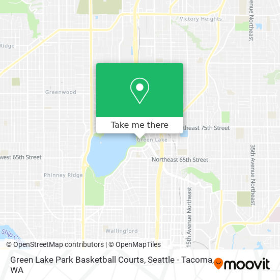 Green Lake Park Basketball Courts map