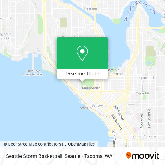 Mapa de Seattle Storm Basketball