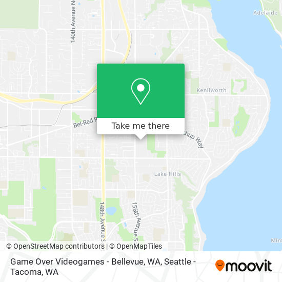 Game Over Videogames - Bellevue, WA map