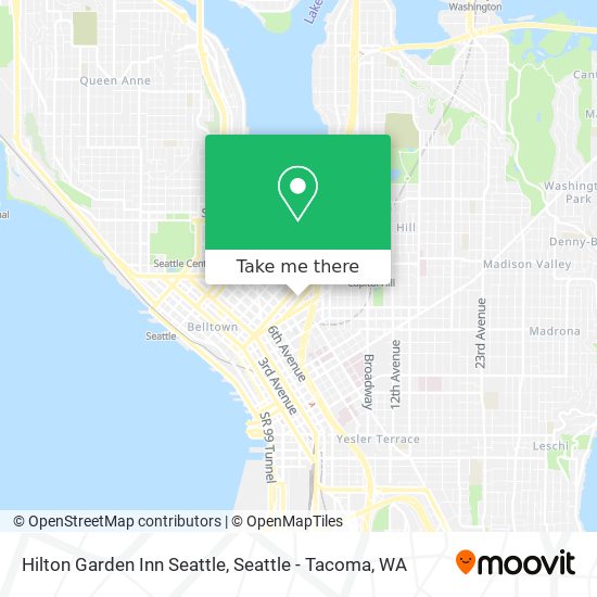 Hilton Garden Inn Seattle map