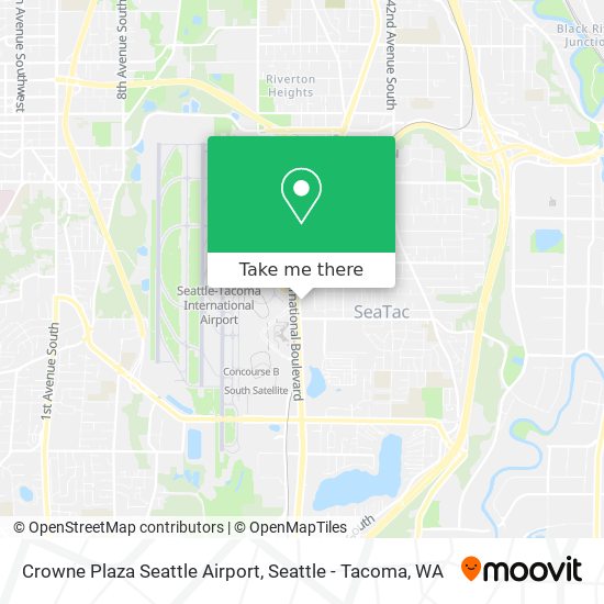 Mapa de Crowne Plaza Seattle Airport