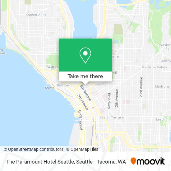 The Paramount Hotel Seattle map