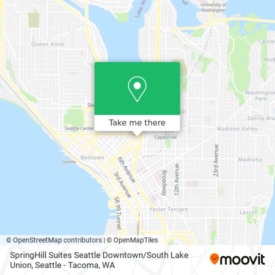 Mapa de SpringHill Suites Seattle Downtown / South Lake Union