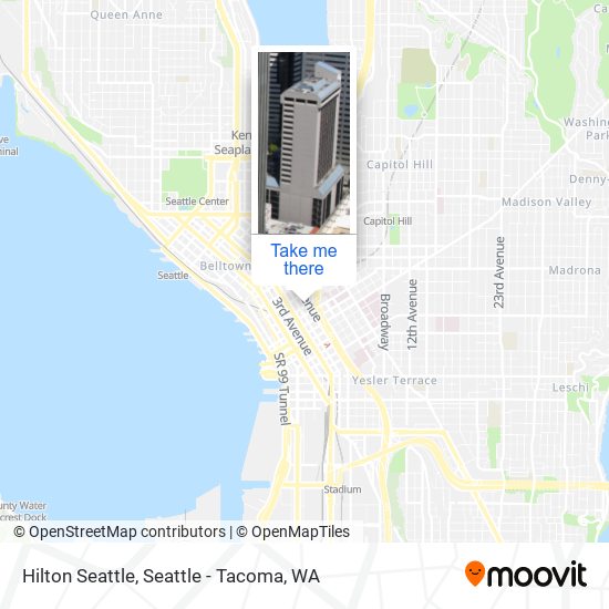 Mapa de Hilton Seattle
