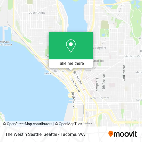 The Westin Seattle map