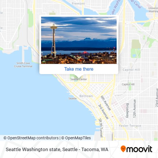 Seattle Washington state map