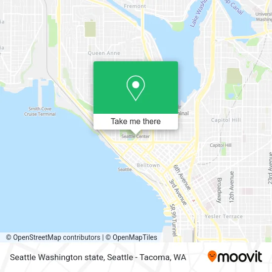 Seattle Washington state map