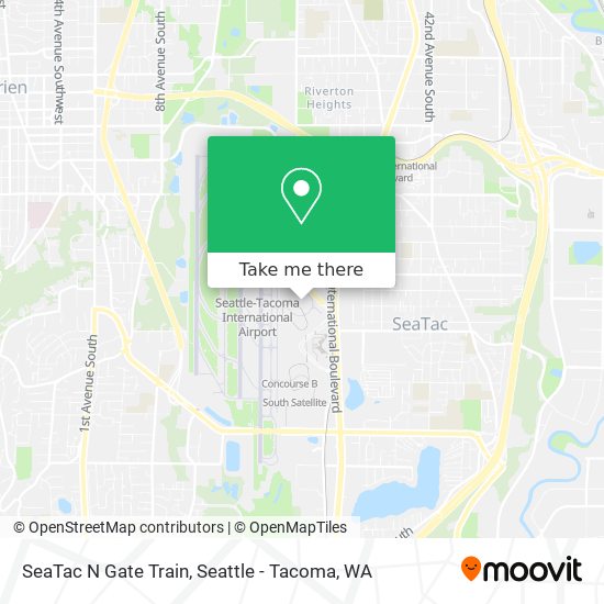 Mapa de SeaTac N Gate Train