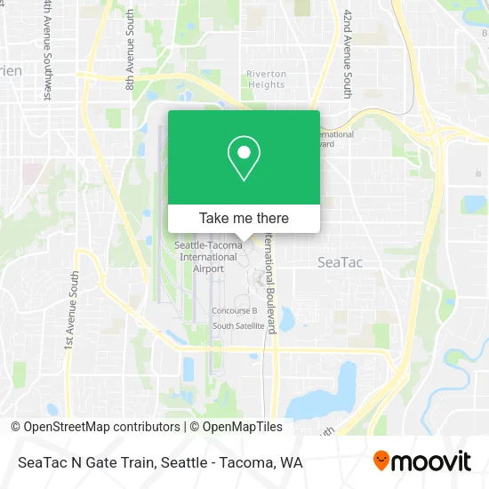 Mapa de SeaTac N Gate Train