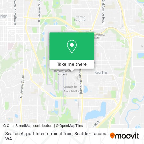 SeaTac Airport InterTerminal Train map