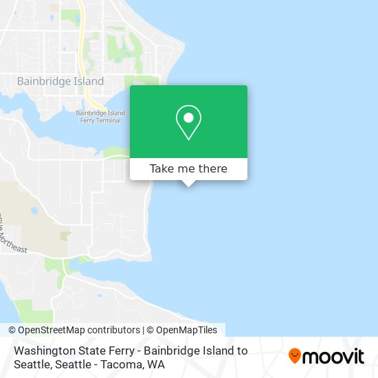 Mapa de Washington State Ferry - Bainbridge Island to Seattle