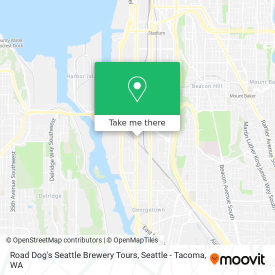 Mapa de Road Dog's Seattle Brewery Tours