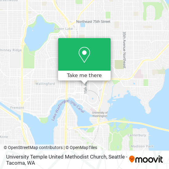 University Temple United Methodist Church map